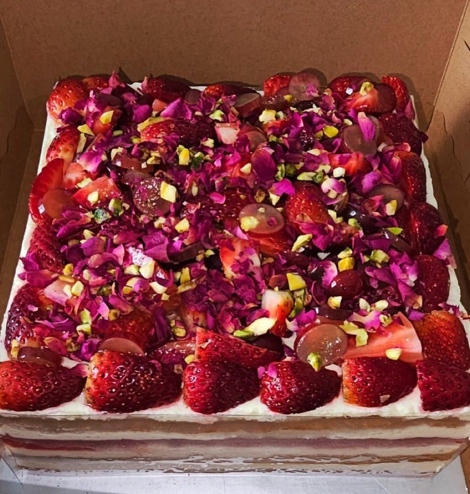 Rose Watermelon Cake, a cake by BakerLuk
